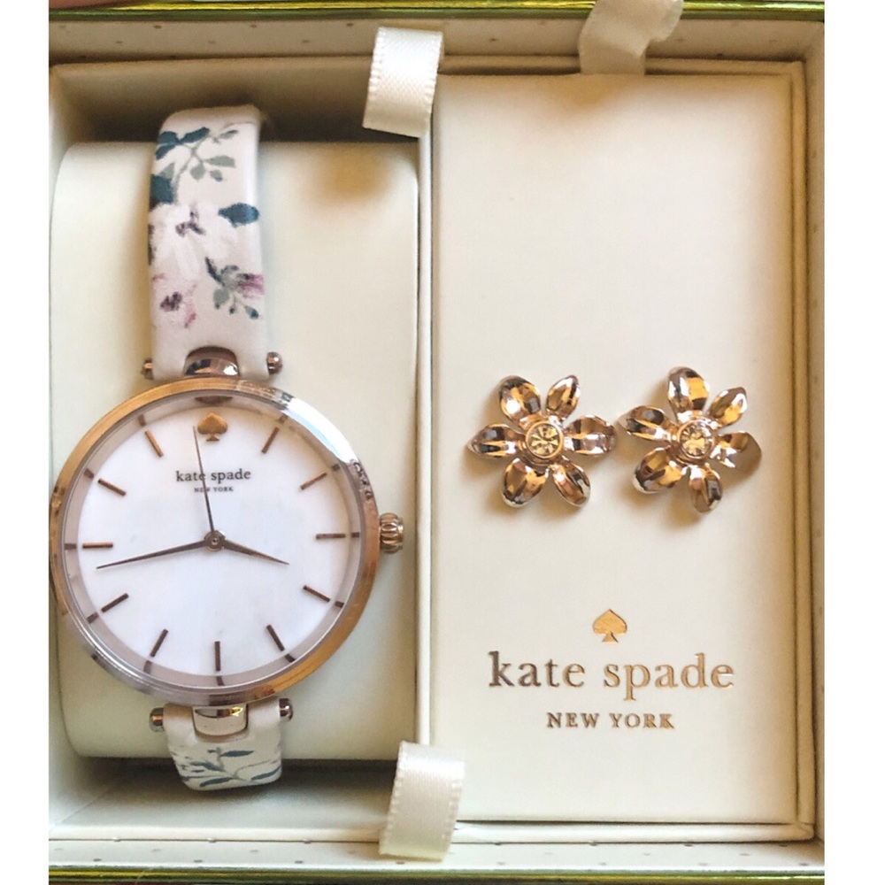 Kate Spade Watch & Earrings Set
